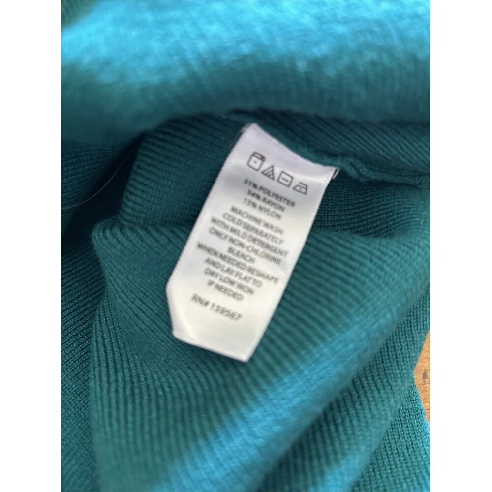 Willow & Wind Teal Knit Dress Size Large Fitted NWT - Picture 7 of 7